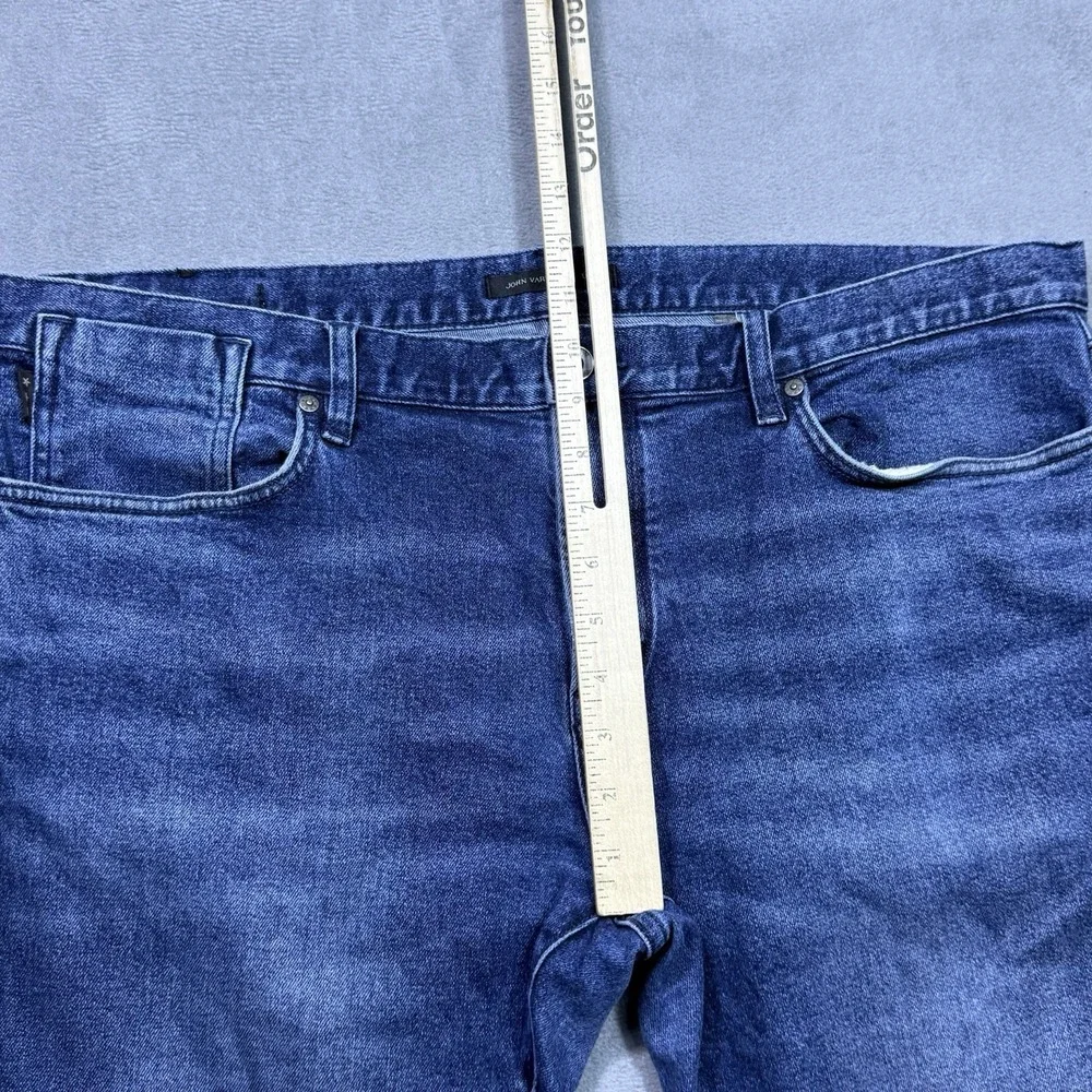 John Varvatos Men's Slim Straight Jeans - Dark Blue Denim
